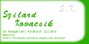 szilard kovacsik business card